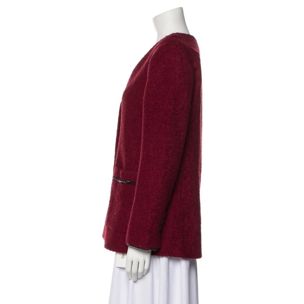 Kobi Halperin-NWT Burgundy Red Scottie Chain Blazer Jacket - Picture 4 of 8